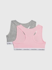 Calvin Klein Pink Modern Cotton Girls Bralettes 2 Pack - Image 2 of 2