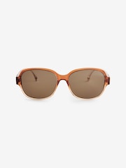Toffee Brown Polarised Small Square Sunglasses - Image 3 of 5