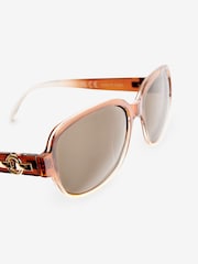 Toffee Brown Polarised Small Square Sunglasses - Image 5 of 5