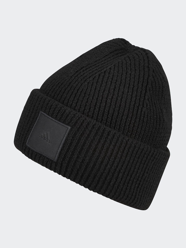 adidas Black adidas Pink Wide Cuff Beanie - Image 1 of 2