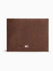 Tommy Hilfiger Brown Leather Flap Wallet - Image 1 of 3