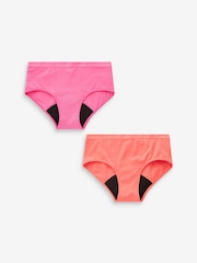 Pink/Orange Teen Light Flow Period Pants 2 Pack (7-16yrs) - Image 1 of 6