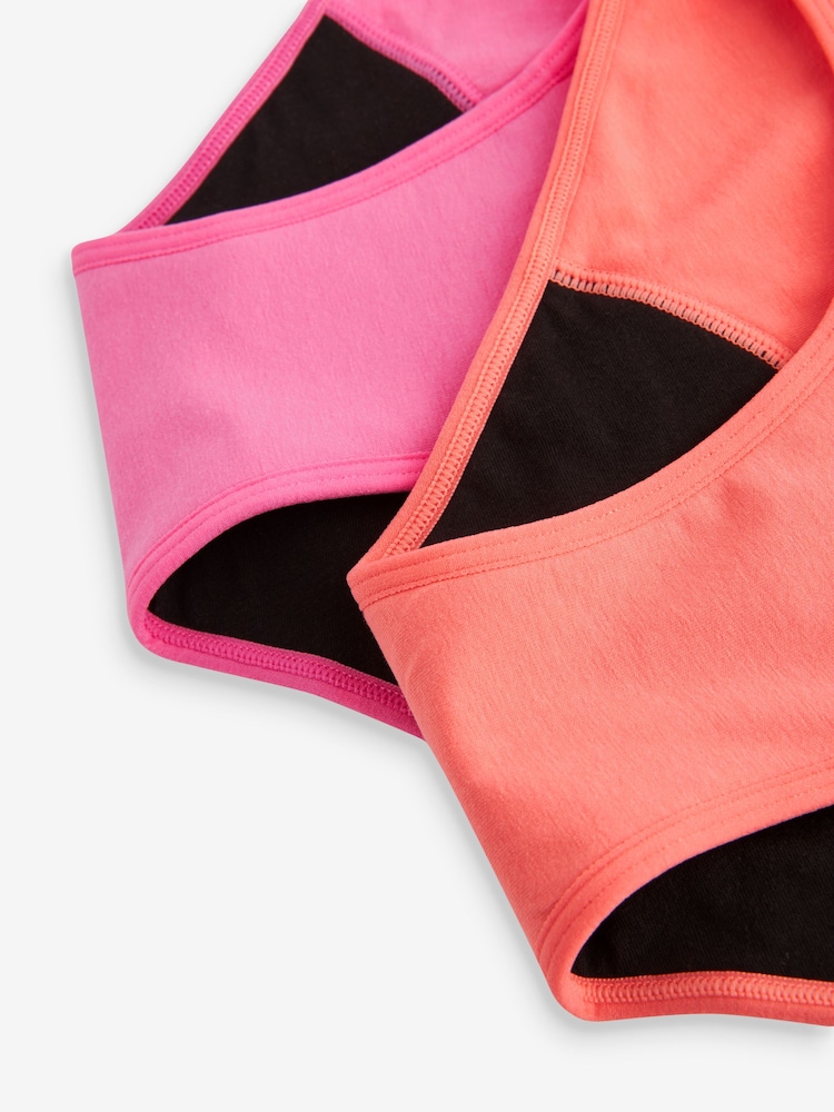 Pink/Orange Teen Light Flow Period Pants 2 Pack (7-16yrs) - Image 6 of 6