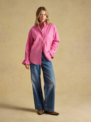 Joules Mae Pink Stripe Relaxed Fit Shirt - Image 4 of 7