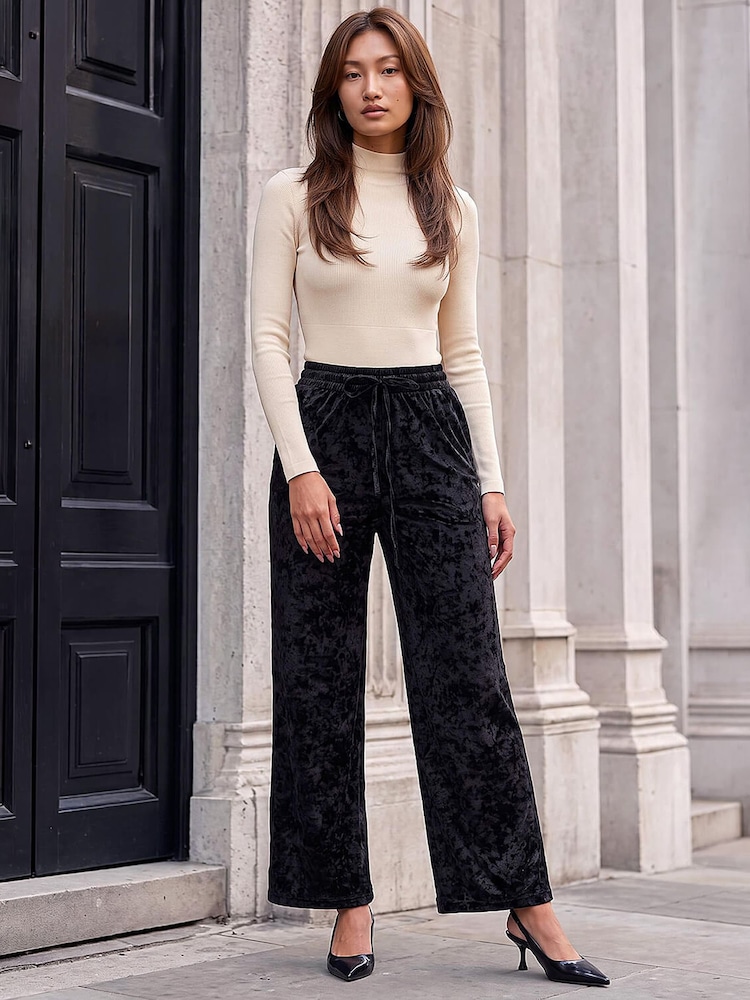Қара - Roman Velvet Stretch Trousers - 4суретінің 2 суреті Қара - Roman Velvet Stretch Trousers - 4суретінің 2 суреті
