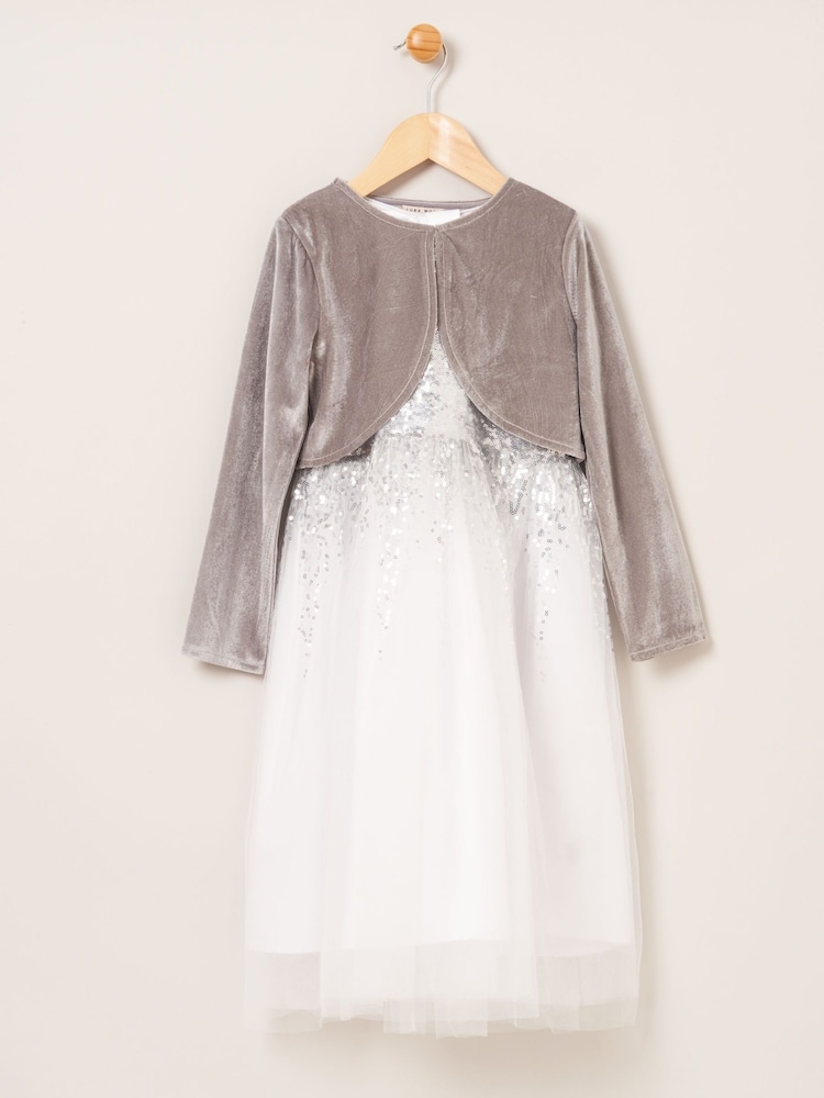 Miss Pink Dress and Cardigan 2-Piece Set - Image 1 of 4