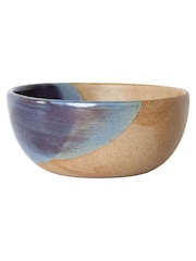 Curateology Blue Set of 4 Tavora Salt Glazed Cereal Bowls - Image 3 of 5