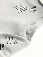 Enobarvni - kratek rokav; s kratkimi rokavi 100% Cotton dojenček bodi 5 komplet - Slika 5 iz 6