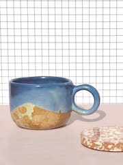 Curateology Blue Set of 4 Tavora Salt Glazed Mugs - Image 1 of 3