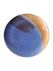 Curateology Blue Set of 4 Tavora Salt Glazed Dinner Plates - Image 3 of 4