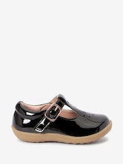 Черная лакированная кожа - First Walker T-Bar Touch fastening Shoes - Изображение 1 из 4