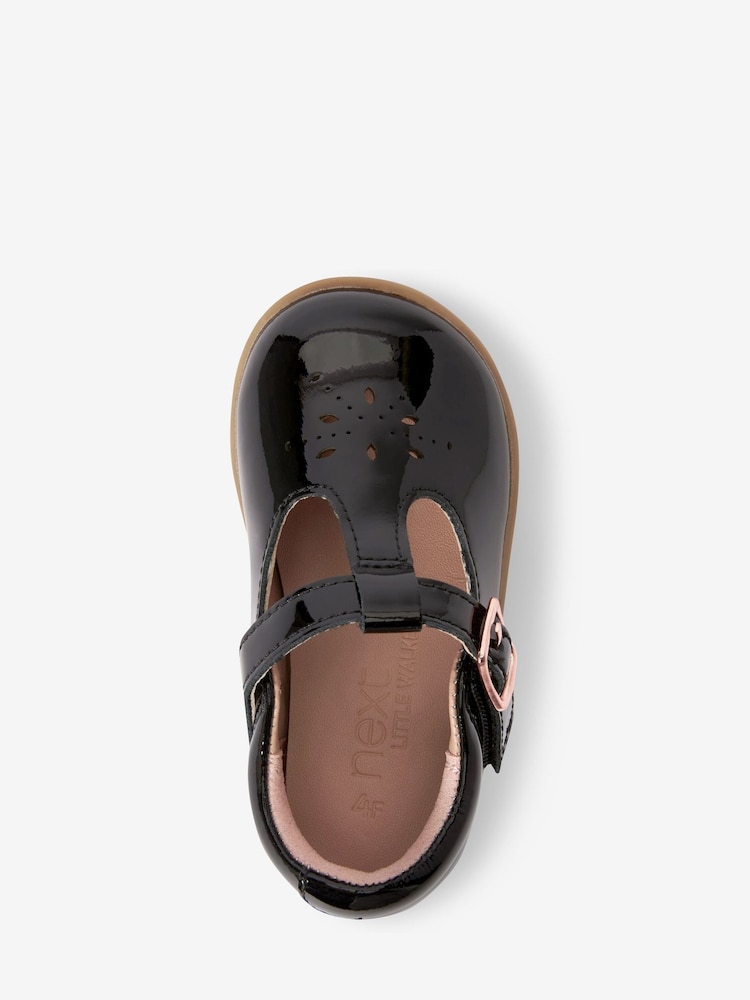 Черная лакированная кожа - First Walker T-Bar Touch fastening Shoes - Изображение 4 из 4