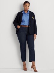 Lauren Ralph Lauren Curve Anfisa Crest Logo Blazer Jacket - Image 4 of 9