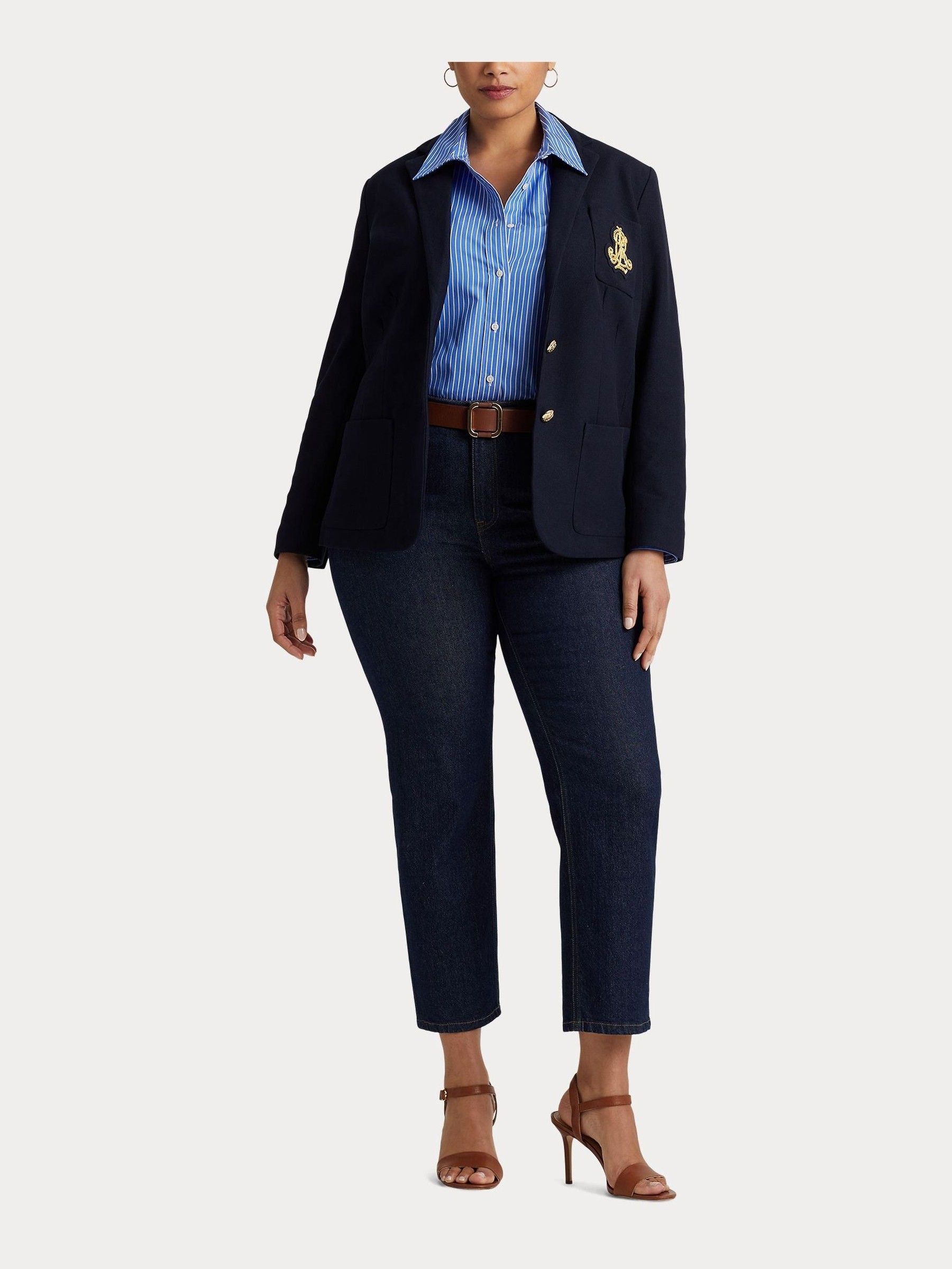 Buy Lauren Ralph Lauren Lauren Navy Curve Slim Fit Anfisa Bullion