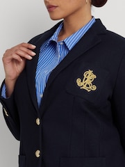 Lauren Ralph Lauren Curve Anfisa Crest Logo Blazer Jacket - Image 8 of 9