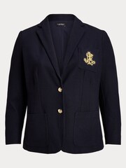 Lauren Ralph Lauren Curve Anfisa Crest Logo Blazer Jacket - Image 9 of 9
