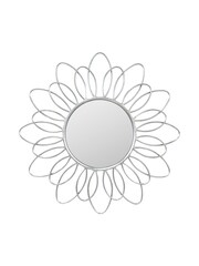 Pacific Silver Petal Design Round Wall Mirror - Image 2 of 6