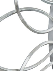 Pacific Silver Petal Design Round Wall Mirror - Image 4 of 6