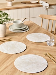 Set of 4 Natural Marble Effect Placemats and Coasters - Image 1 of 4