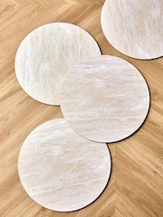 Set of 4 Natural Marble Effect Placemats and Coasters - Image 2 of 4
