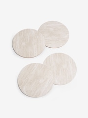 Set of 4 Natural Marble Effect Placemats and Coasters - Image 3 of 4