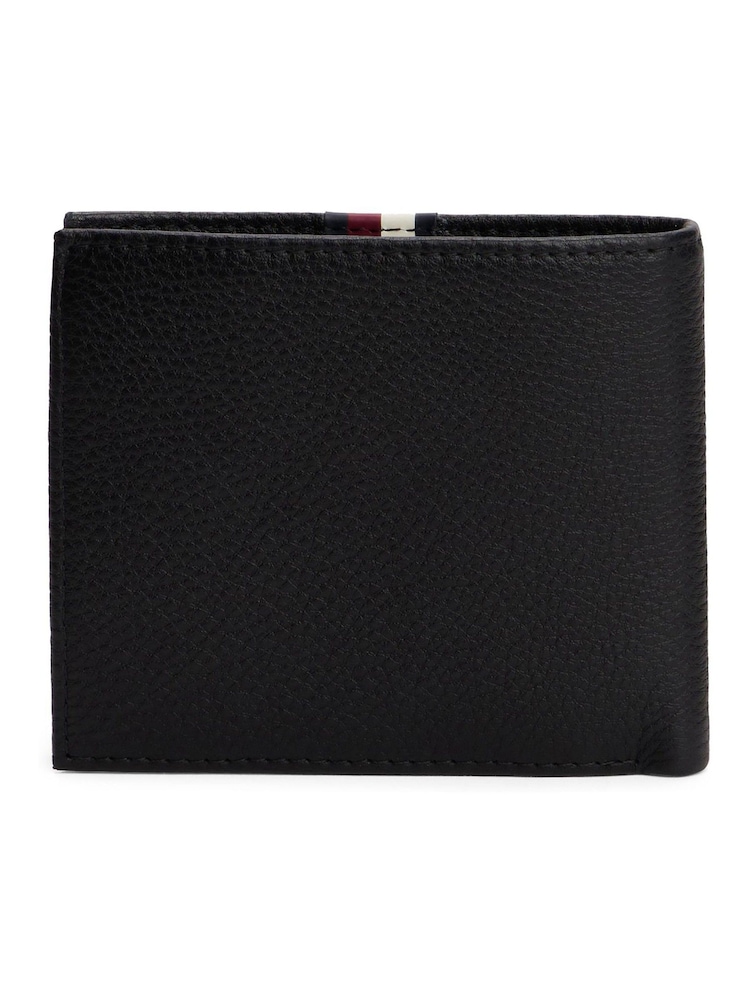 Tommy Hilfiger Black Logo Pebble Grain Leather Wallet - Image 2 of 4 Tommy Hilfiger Black Logo Pebble Grain Leather Wallet - Image 2 of 4