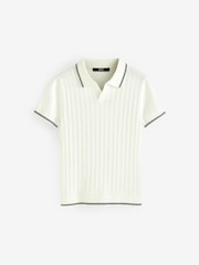 White Polo Short Sleeve Trophy Neck 100% Cotton Jumper (3-16yrs) - Image 4 of 6
