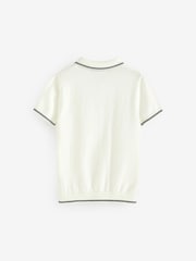 White Polo Short Sleeve Trophy Neck 100% Cotton Jumper (3-16yrs) - Image 5 of 6