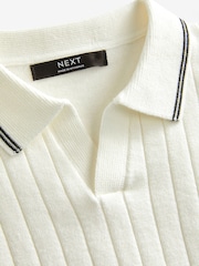 White Polo Short Sleeve Trophy Neck 100% Cotton Jumper (3-16yrs) - Image 6 of 6