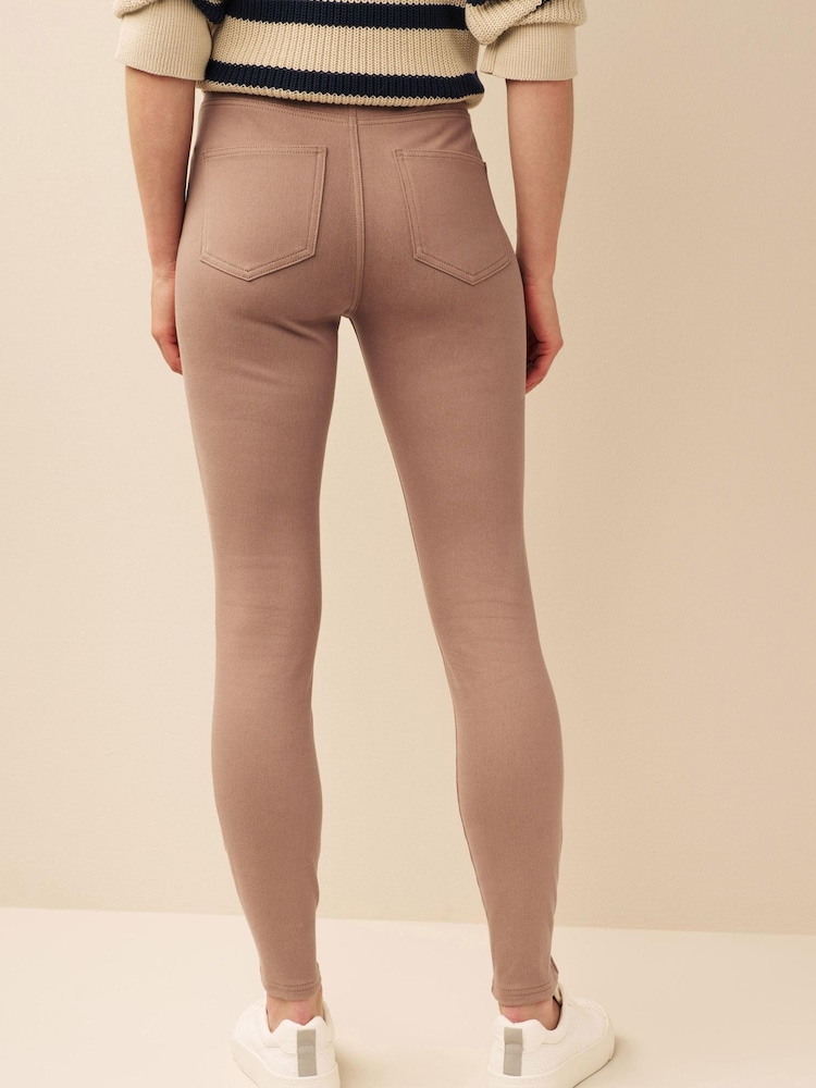 Marron taupe - Leggings Jersey Denim - Image 3 of 6