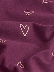 Berry Red Heart Foil Supersoft Cosy Pyjamas - Image 2 of 9