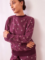 Berry Red Heart Foil Supersoft Cosy Pyjamas - Image 5 of 9