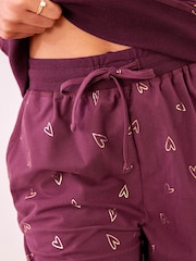 Berry Red Heart Foil Supersoft Cosy Pyjamas - Image 6 of 9