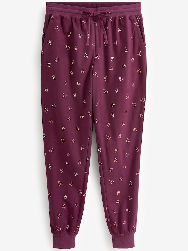 Berry Red Heart Foil Supersoft Cosy Pyjamas - Image 9 of 9