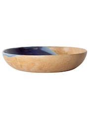 Curateology Blue Set of 4 Tavora Salt Glazed Pasta Bowls - Image 3 of 5