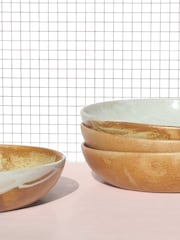 Curateology White Set of 4 Tavora Salt Glazed Pasta Bowls - Image 1 of 5