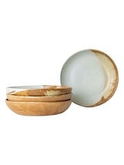 Curateology White Set of 4 Tavora Salt Glazed Pasta Bowls - Image 2 of 5