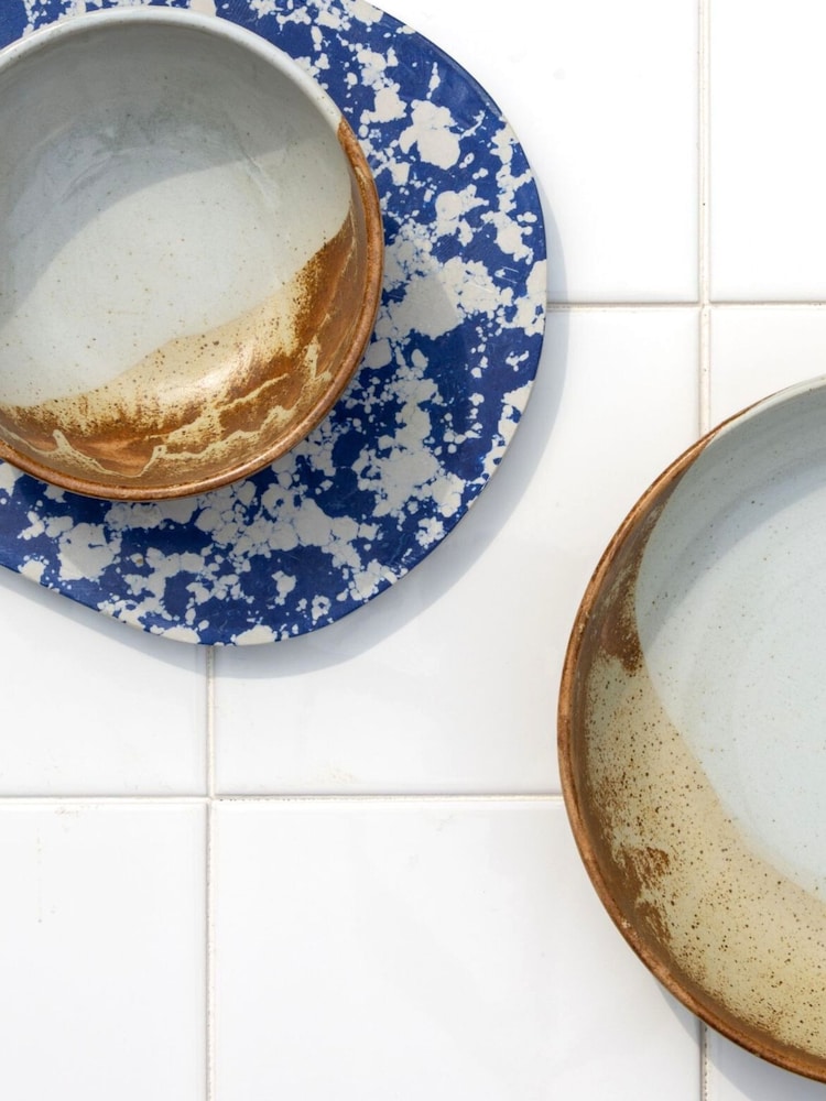 Curateology White Set of 4 Tavora Salt Glazed Cereal Bowls - Image 5 of 5