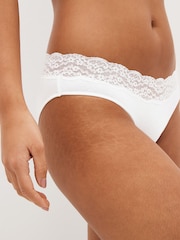 White/Pink/Green High Leg Lace Knickers 4 Pack - Image 4 of 9
