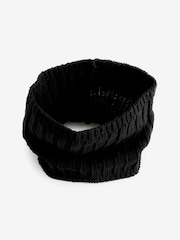 Black Ribbed Knitted Snood (1-16yrs) - Image 1 of 2