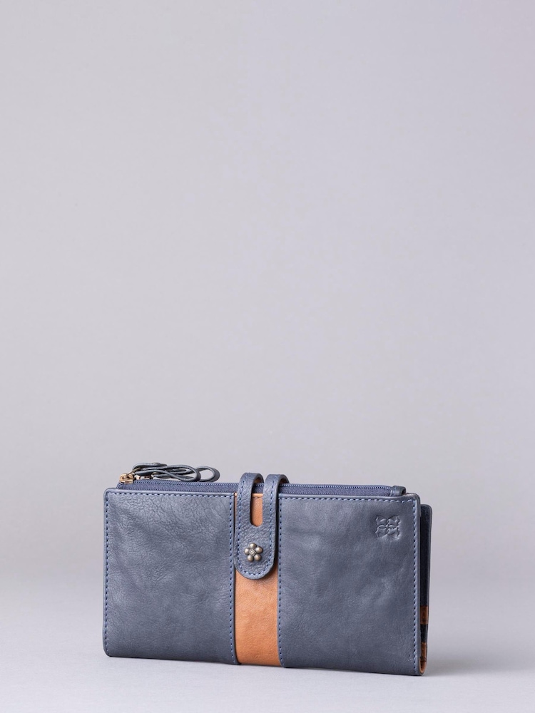 Lakeland Leather Blue Hartsop Leather Double Zip Purse - Image 1 of 4