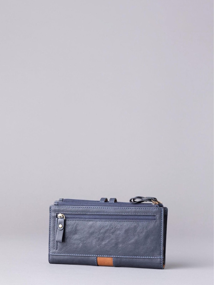 Lakeland Leather Blue Hartsop Leather Double Zip Purse - Image 2 of 4