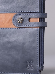 Lakeland Leather Blue Hartsop Leather Double Zip Purse - Image 4 of 4