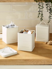 Set of 3 Off White Bowden Storage Tins - Image 2 of 3