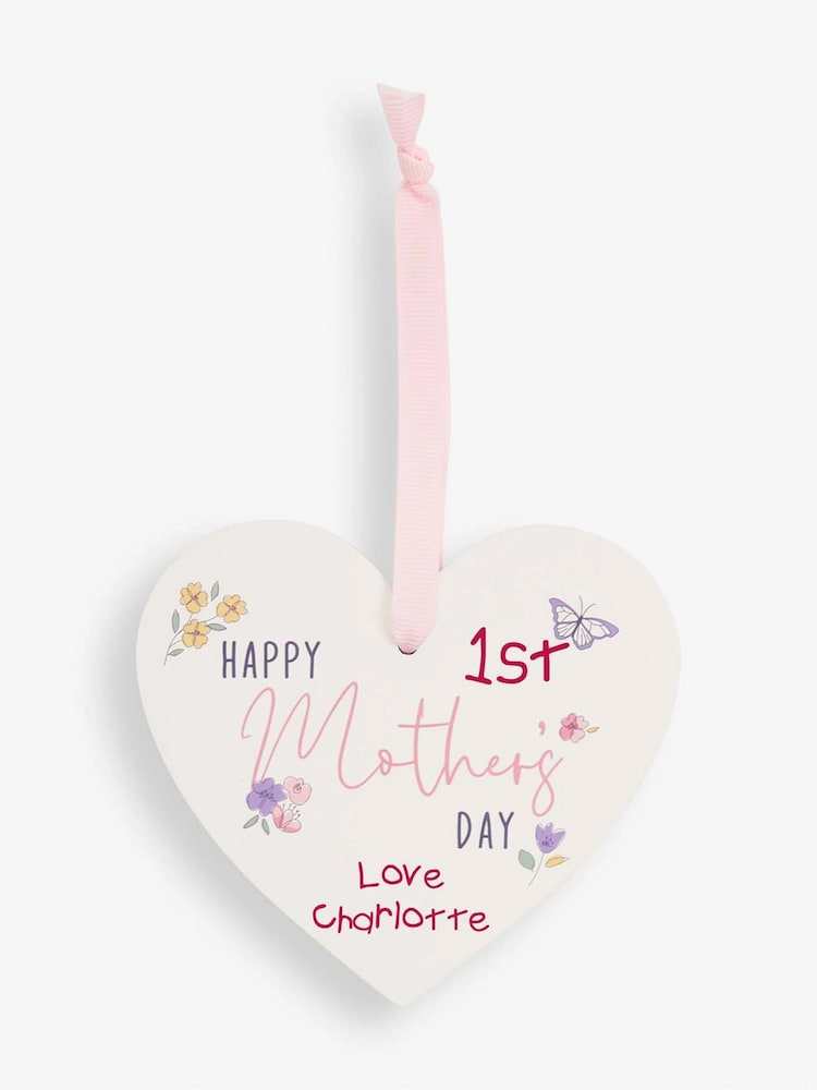 JoJo Maman Bébé White Mother's Day Heart Plaque - Image 2 of 3