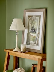 Laura Ashley Cream Ellis Satin Painted Spindle Table Lamp - Image 1 of 3