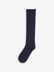 Navy Blue Modal Blend Knee High Socks 2 Pack - Image 3 of 6