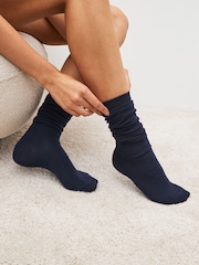 Navy Blue Modal Blend Knee High Socks 2 Pack - Image 4 of 6