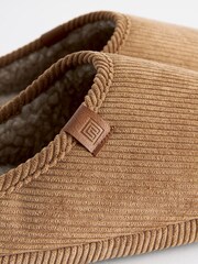 Tan Brown Corduroy Mule Slippers - Image 5 of 5