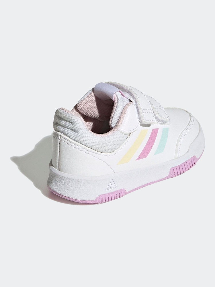 adidas White/Pink/Green White/Pink Tensaur Sport Hook and Loop Trainers - Image 2 of 9